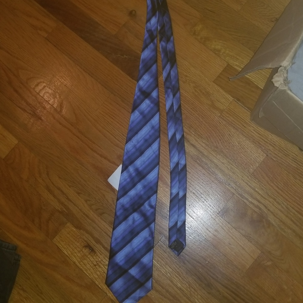 Umberto Frasi Handmade Blue Stripe Tie NWT
